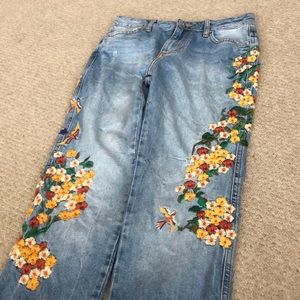 embroidered Free People jeans